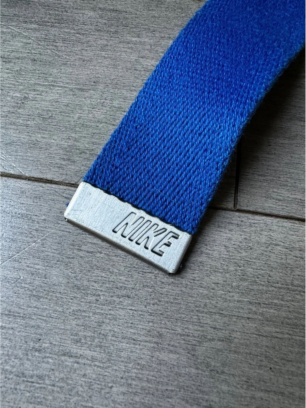 Nike Blue Canvas Belt with Metal Buckle Athletic Golf Activewear 37”